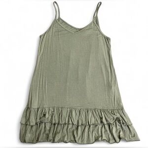 B-Sharp Noodle Strap Flowy Ruffle Mini Dress